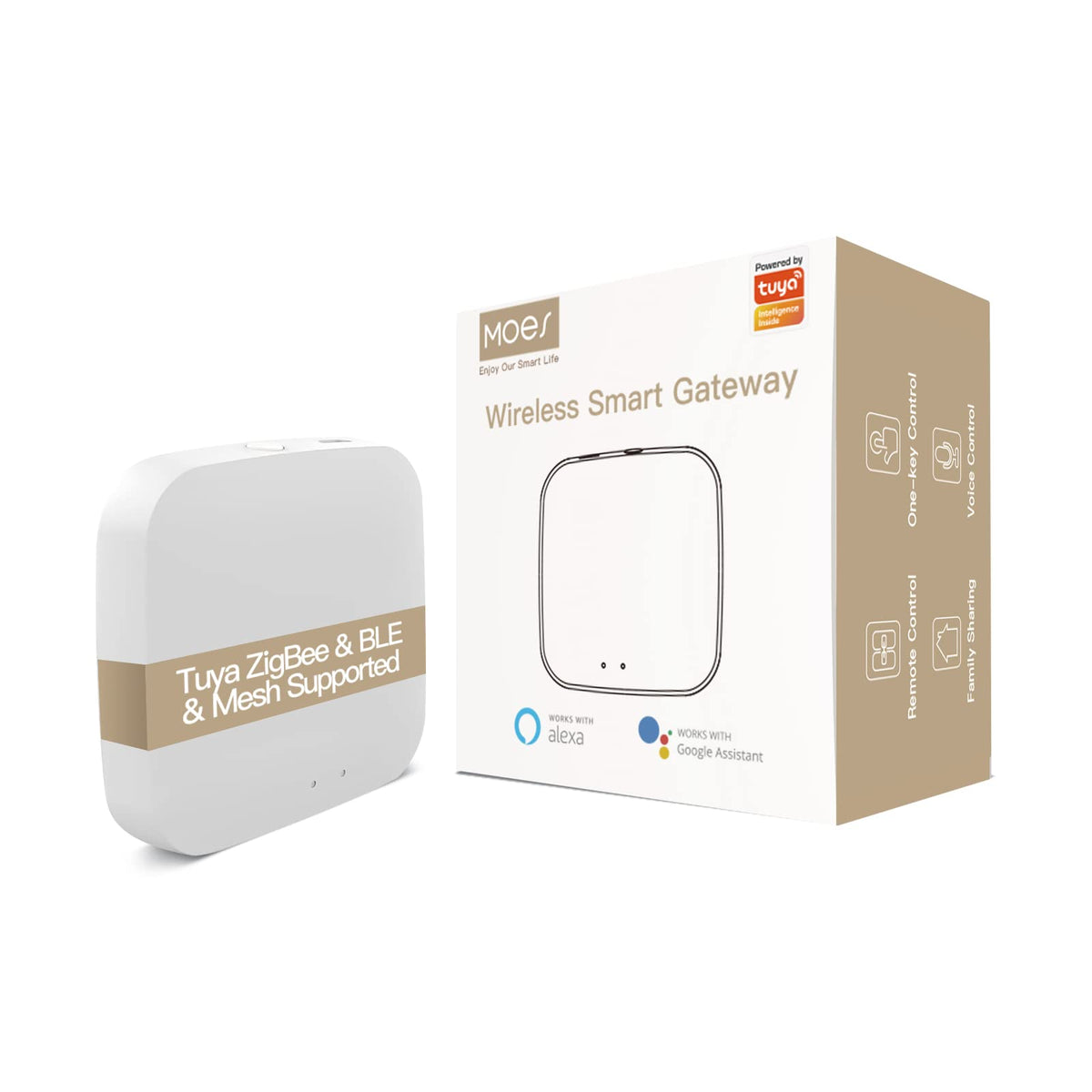 MOES gateway front view enables multi-protocol smart control