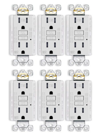 MOES GFCI outlet 6-pack for outdoor use, safe, weather-ready power access