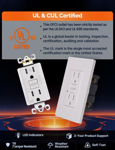 MOES weather-resistant GFCI ideal for patios, decks, and garages