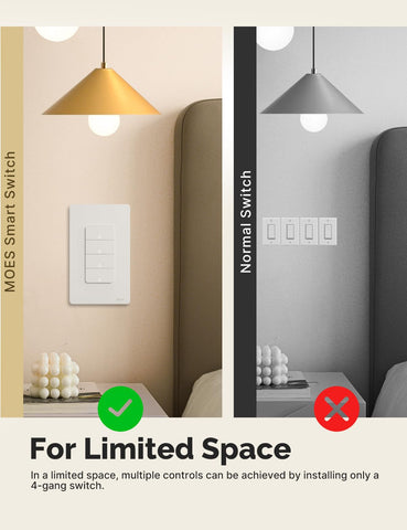MOES matter-compatible control panel enables cross-platform smart home setup.