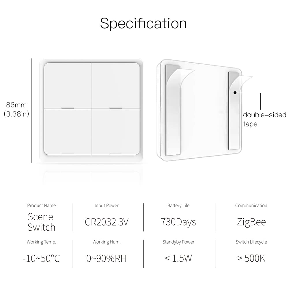 MOES multi-scene usage suggested for living room, kitchen and bedroom