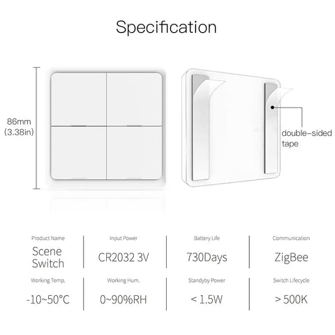 MOES multi-scene usage suggested for living room, kitchen and bedroom