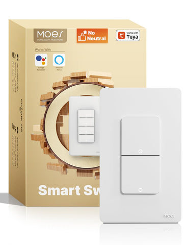 MOES smart double switch wiring setup for easy installation and reliable control.