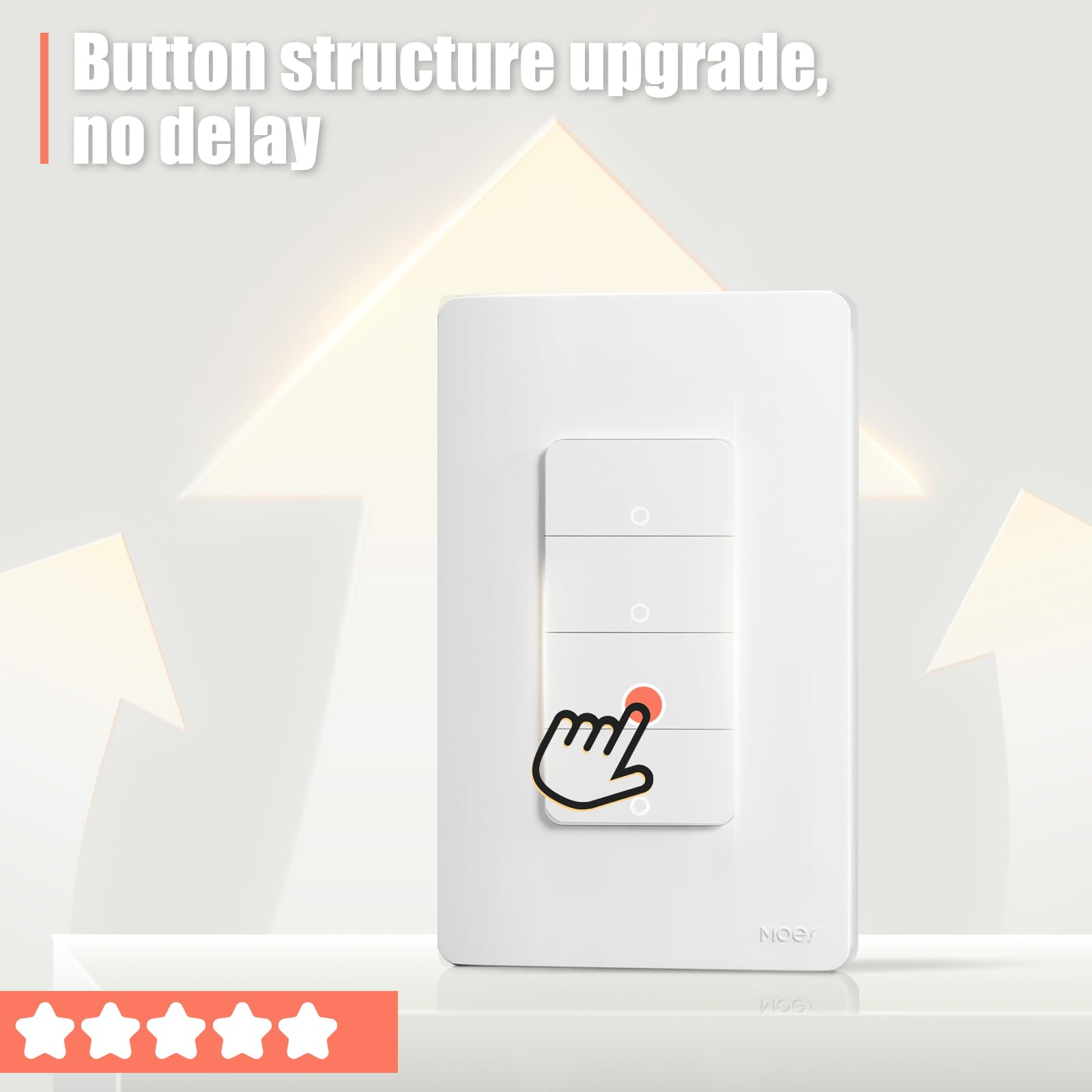 Installation guide image demonstrating space-saving MOES design.
