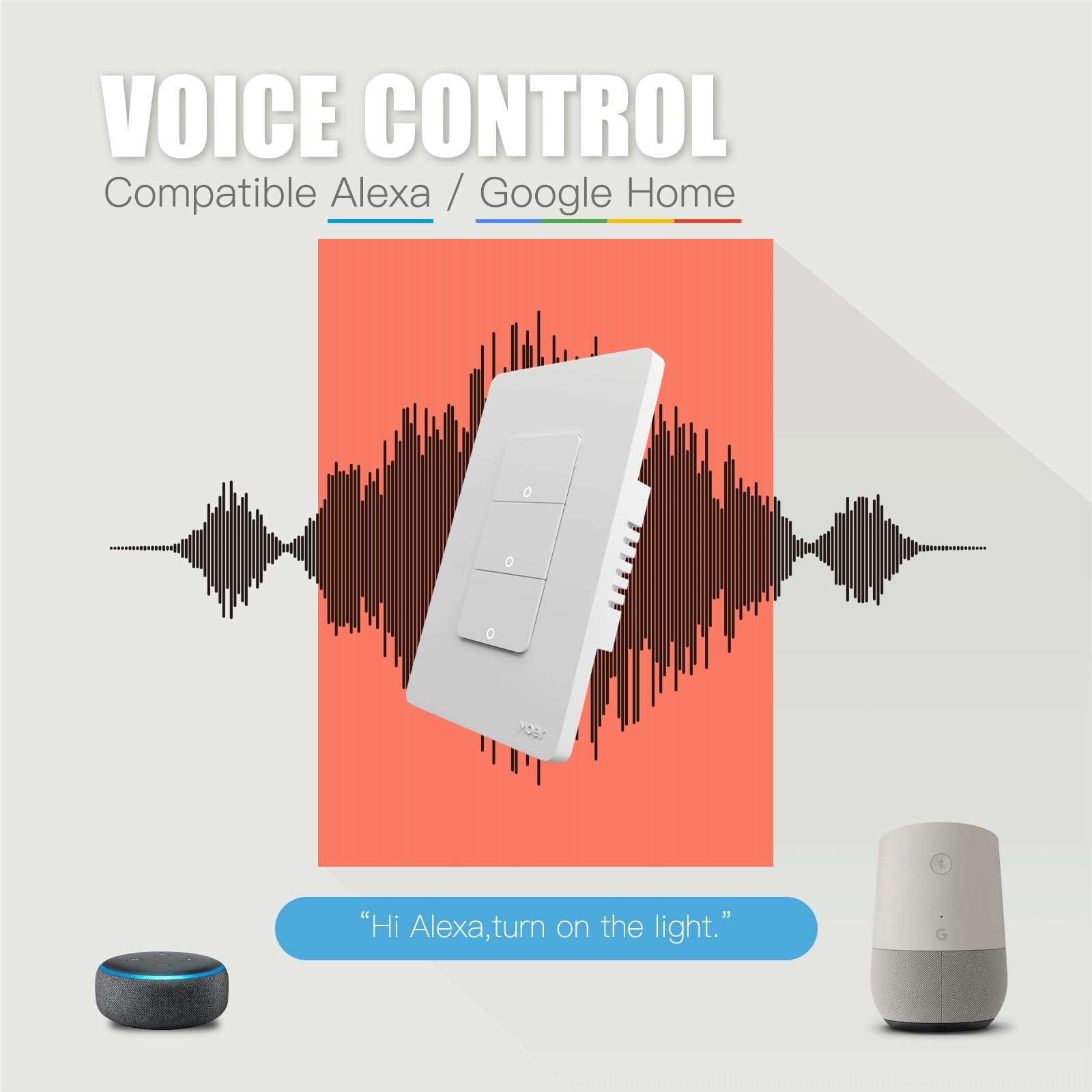 MOES voice control compatibility with Alexa and Google Assistant.