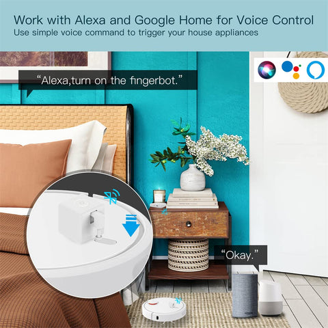 MoesGo Fingerbot Plus Bluetooth pairing on smartphone for quick setup.