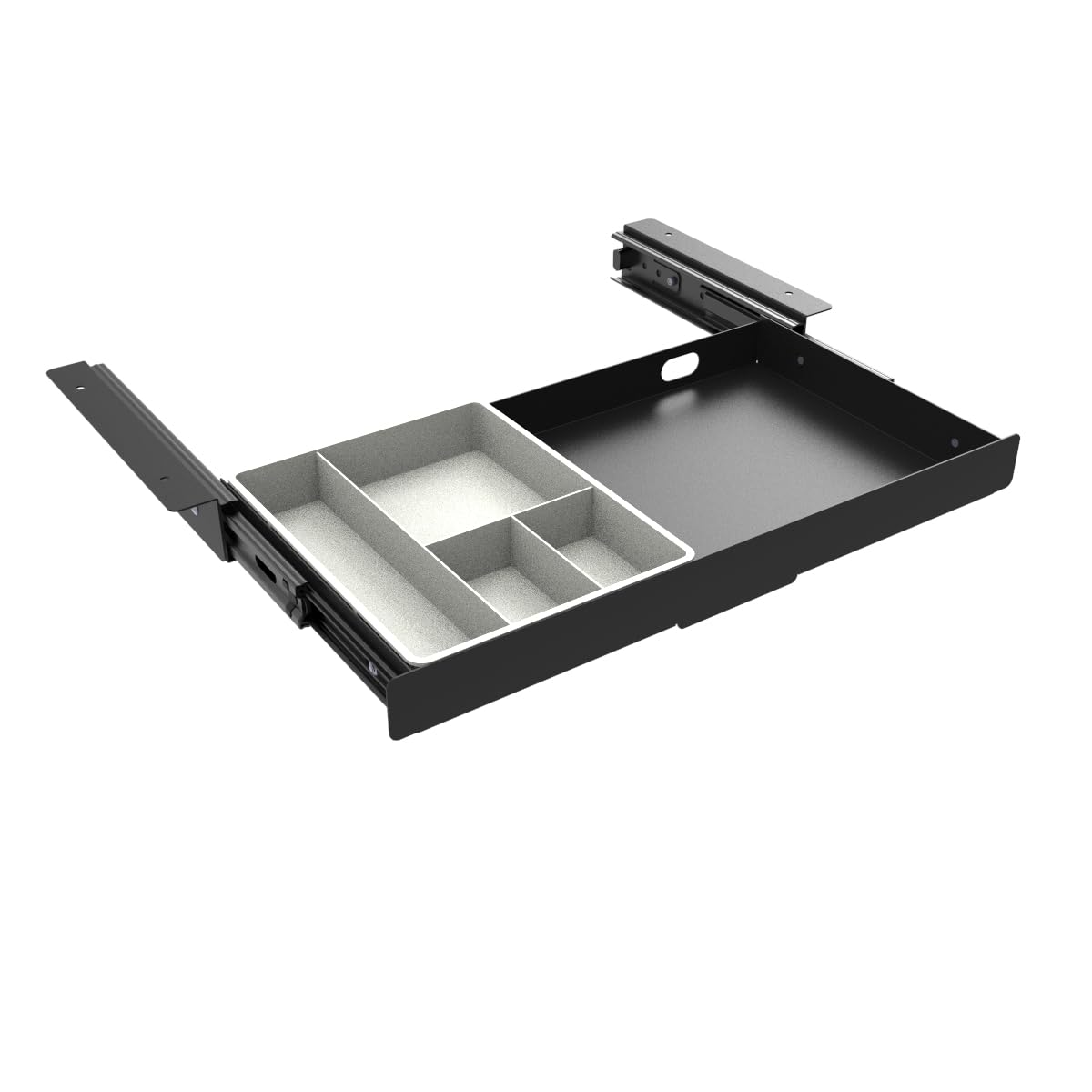 Mofangtech 15-inch wide under-desk storage offers easy reach and slim profile.