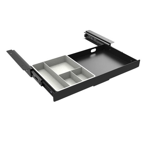 Mofangtech 15-inch wide under-desk storage offers easy reach and slim profile.