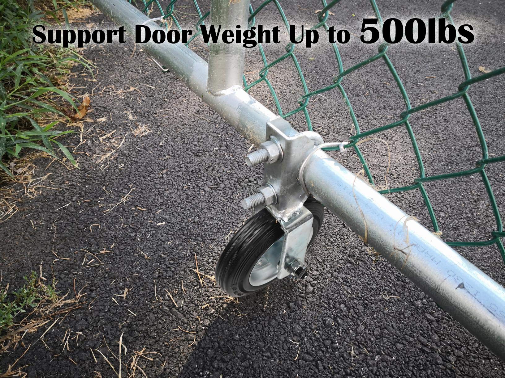 MOFEEZ gate wheel on grass or driveway, suitable for concrete and lawn surfaces.
