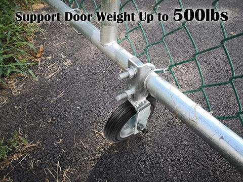 MOFEEZ gate wheel on grass or driveway, suitable for concrete and lawn surfaces.