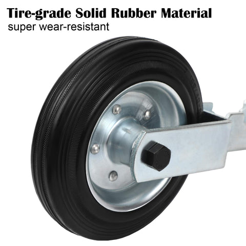 MOFEEZ gate wheel installed on bottom rail with U-bolt for secure fit.