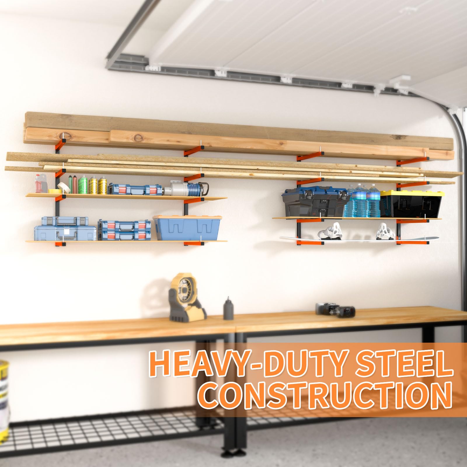 Mogbhw versatile rack for indoor and outdoor workspace use.