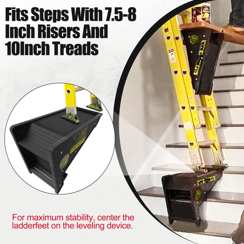 Mogseek ladder stabilizer demonstrates anti-slip grip for safer ladder setups.