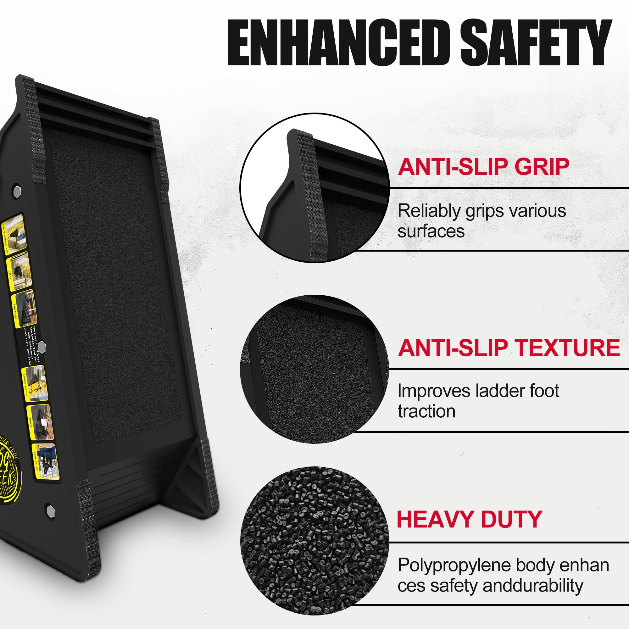 Mogseek leveling tool pitch hopper keeps ladders steady during projects.