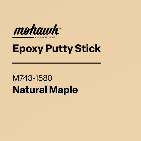 M MOHAWK epoxy putty adheres to wood, metal, glass, or ceramic.