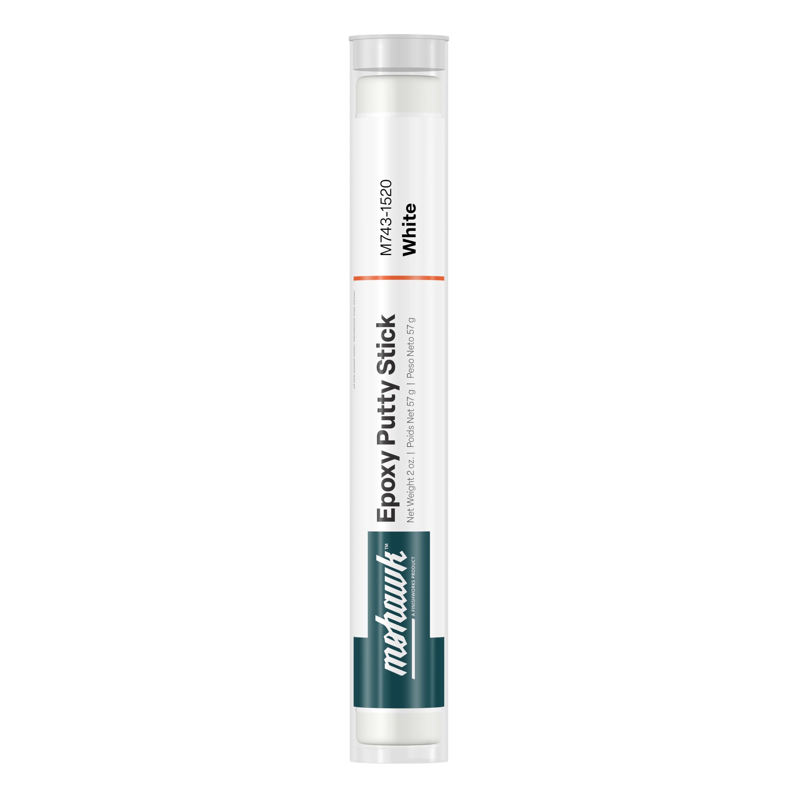 Mohawk Epoxy Putty Stick white close-up for moldable wood repair