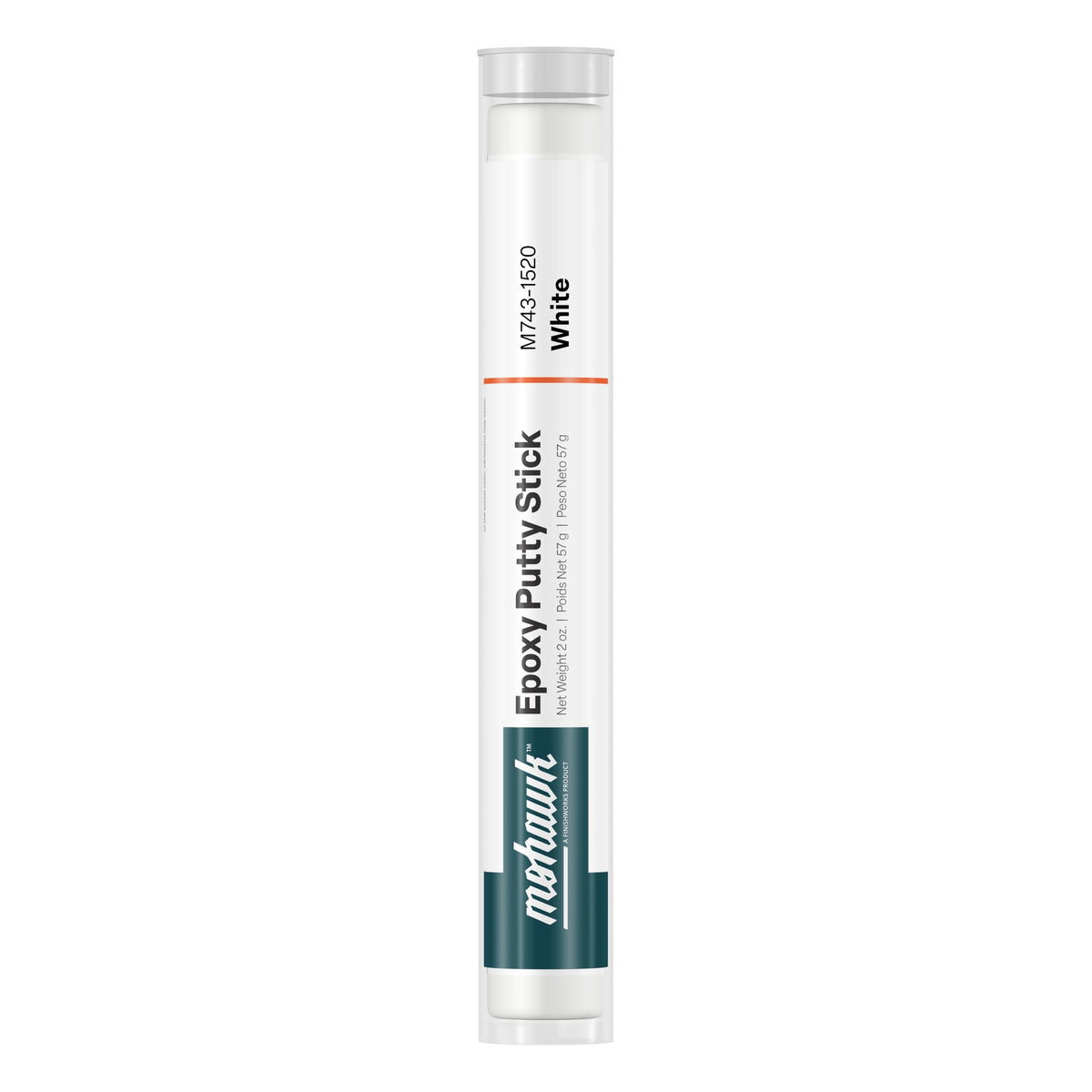Mohawk Epoxy Putty Stick white close-up for moldable wood repair