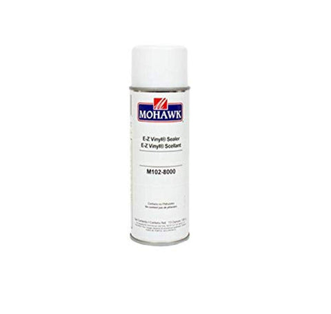 Mohawk E-Z Vinyl Sealer aerosol bottle enhances adhesion under topcoats.