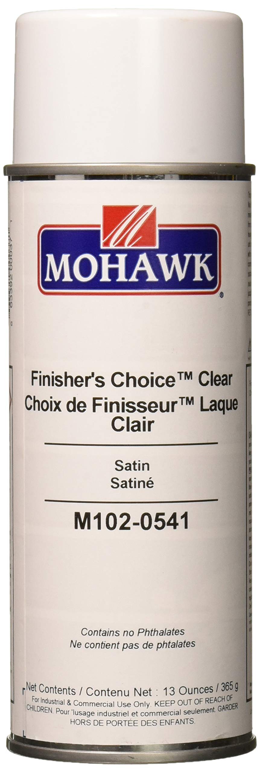 Mohawk Finisher's Choice Clear Satin aerosol can for fast, even topcoat application on small refinishing projects