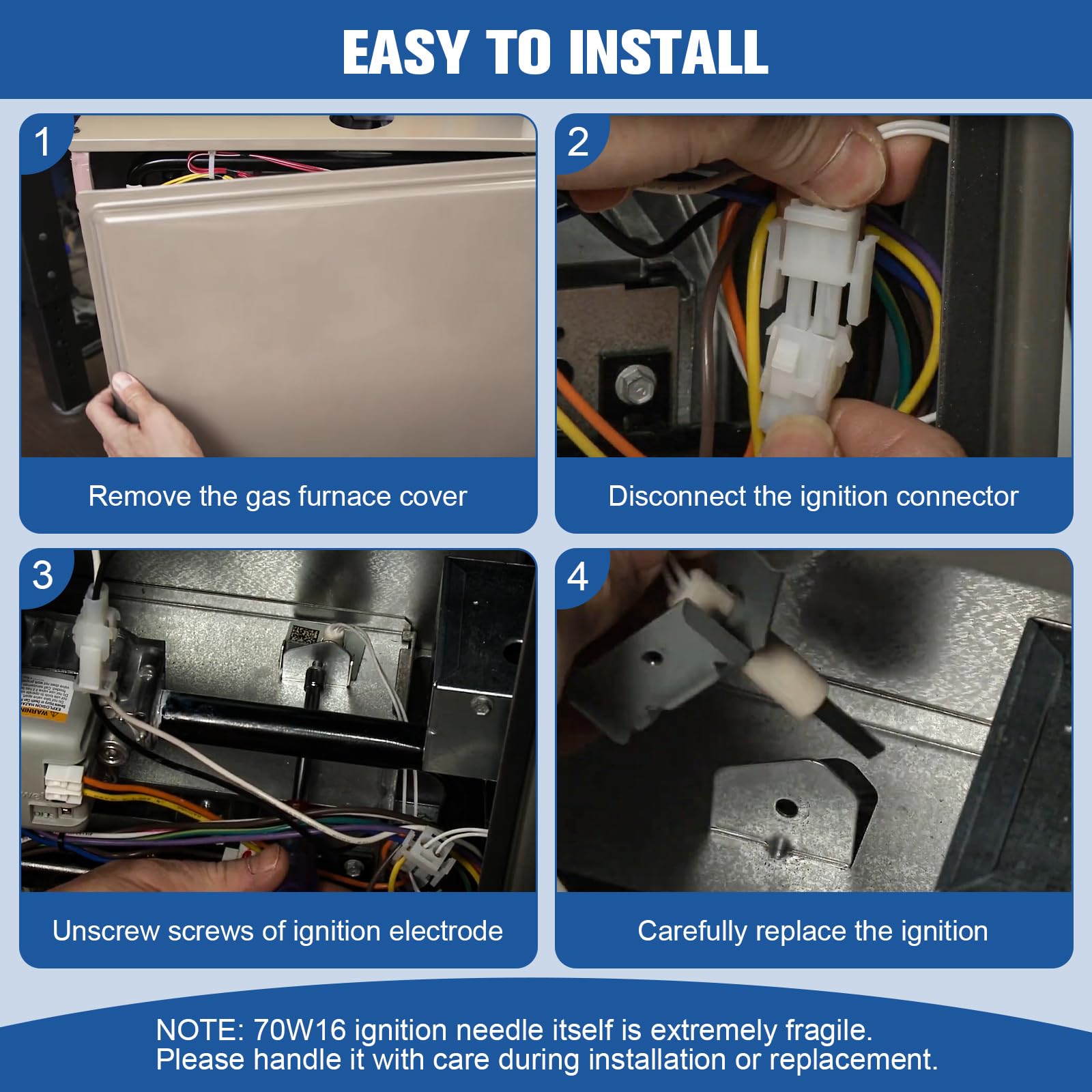 MOHTOL 70W16 packaging image shows ready-to-install igniter replacement.