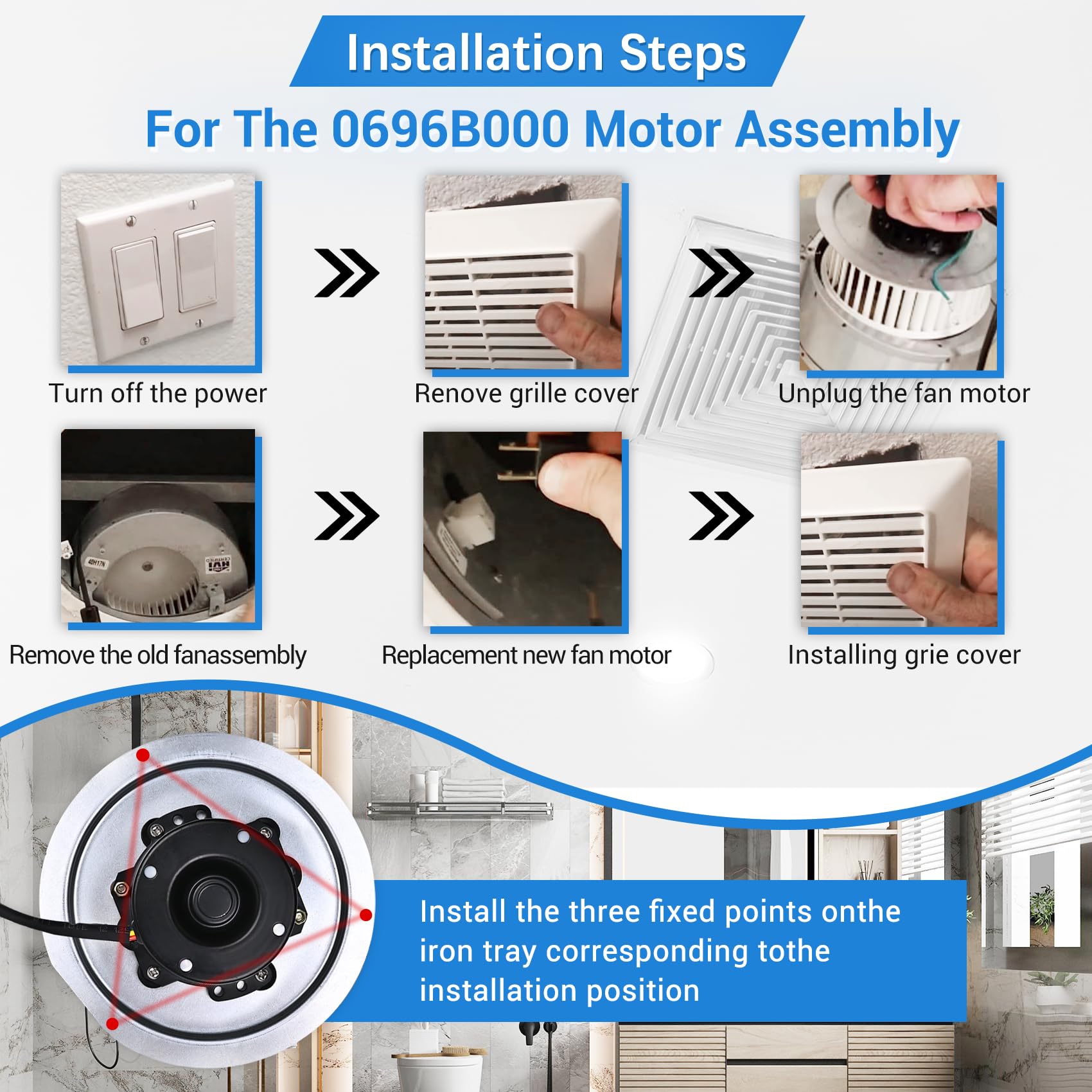 MOHTOL blower wheel assembly compatible with QT-series fans