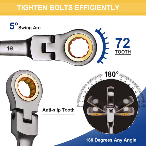MoJoTools 10mm-flex-head ratcheting wrench ideal for quick home repairs.