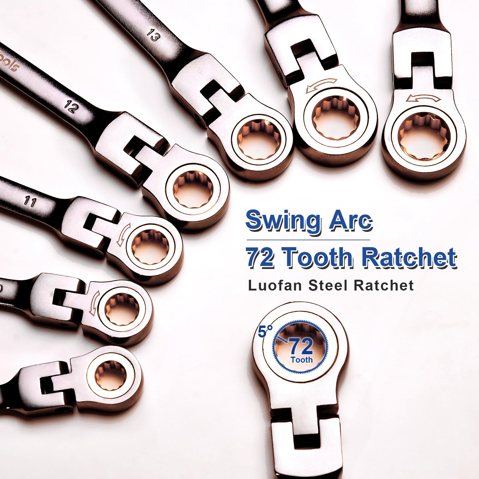 MoJoTools CR-V steel nickel-plated wrenches resist corrosion for long-lasting use.