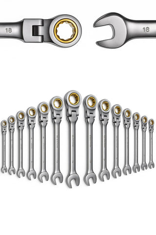 MoJoTools ratchet wrench set 6-24 mm for complete metric coverage and fast tightening.