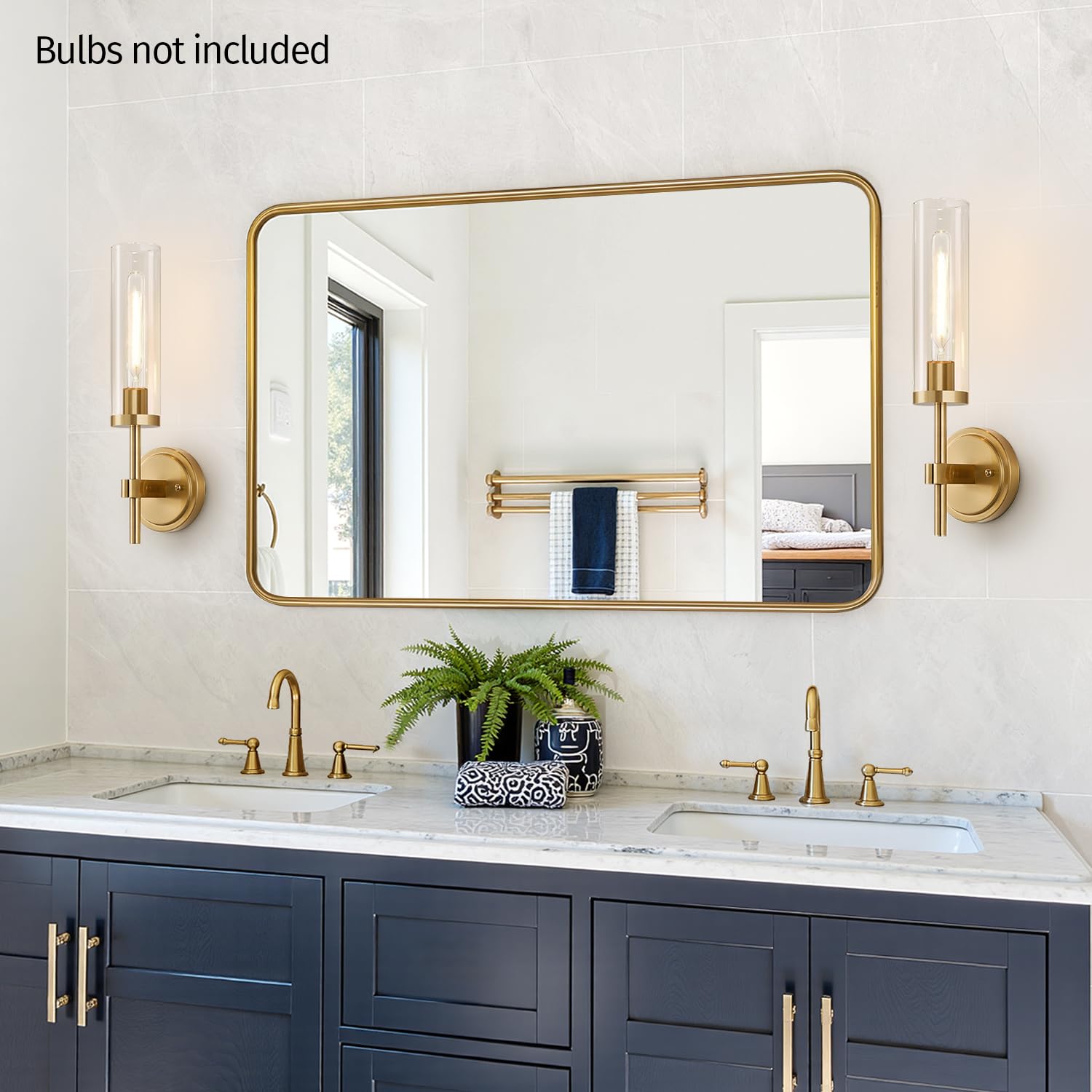 MOKATNG bathroom mirror lit sconce with warm glow