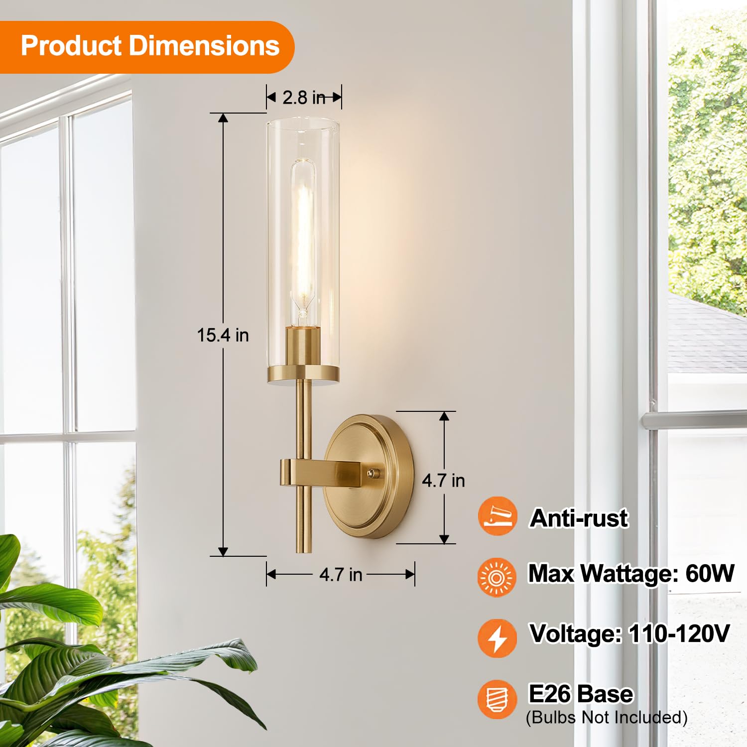 MOKATNG living room ambient light sconce on wall