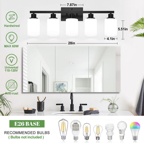 MOKATNG five E26 sockets support various bulb types.