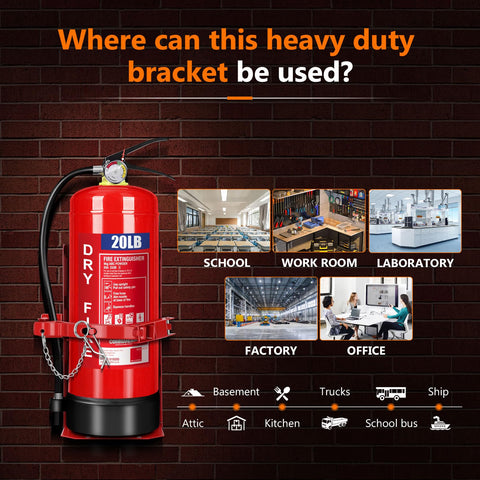 Mokemok bracket with 10 lb CO2 extinguisher fit shows versatility
