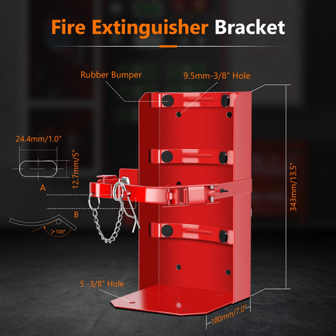 Mokemok fire extinguisher bracket side mount shows rugged design for durability