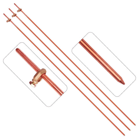 MOKIKUBA grounding rod 4ft ready for outdoor installation and reliable grounding.
