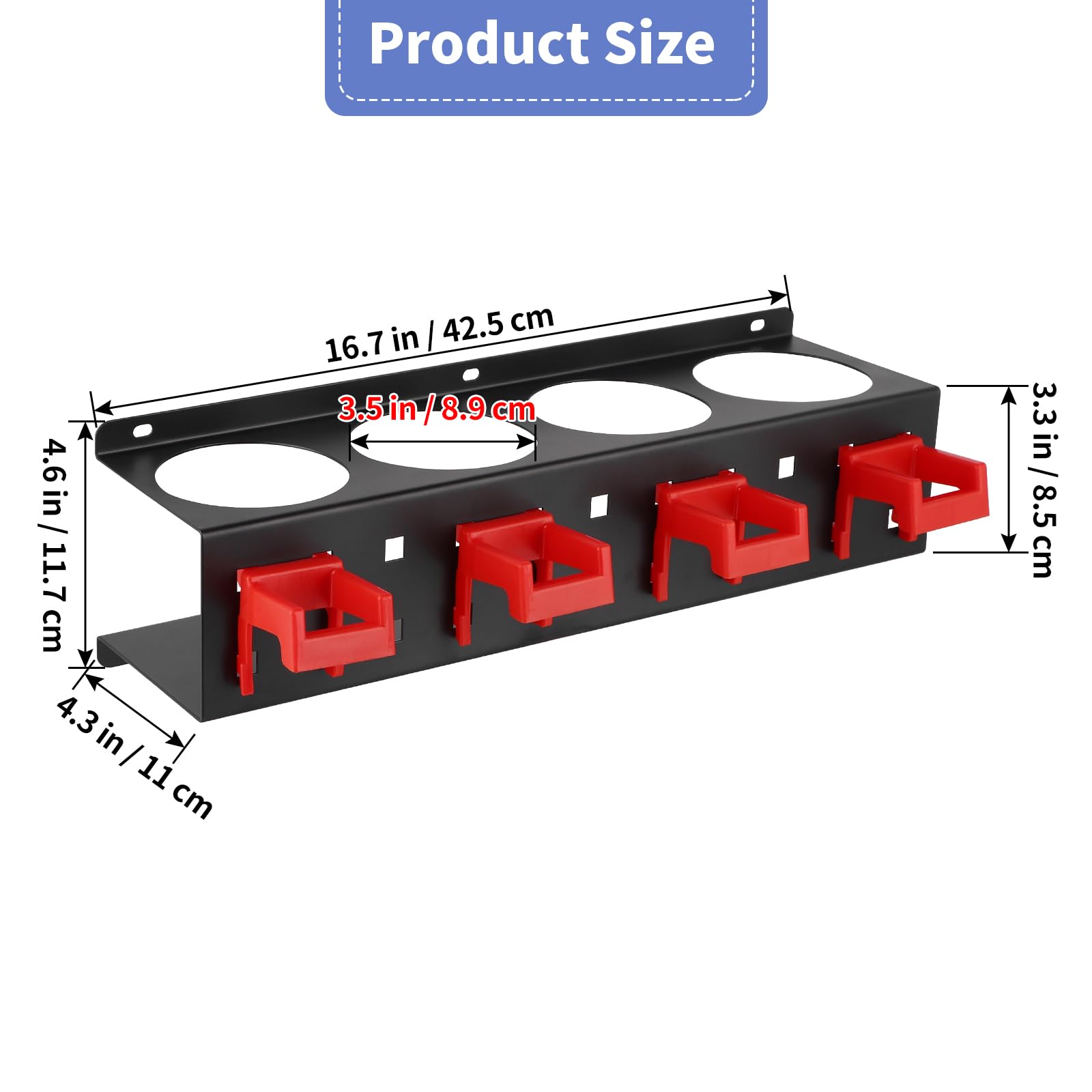 MOLIGOU detailing bottle organizer four holes keeps bottles within easy reach.