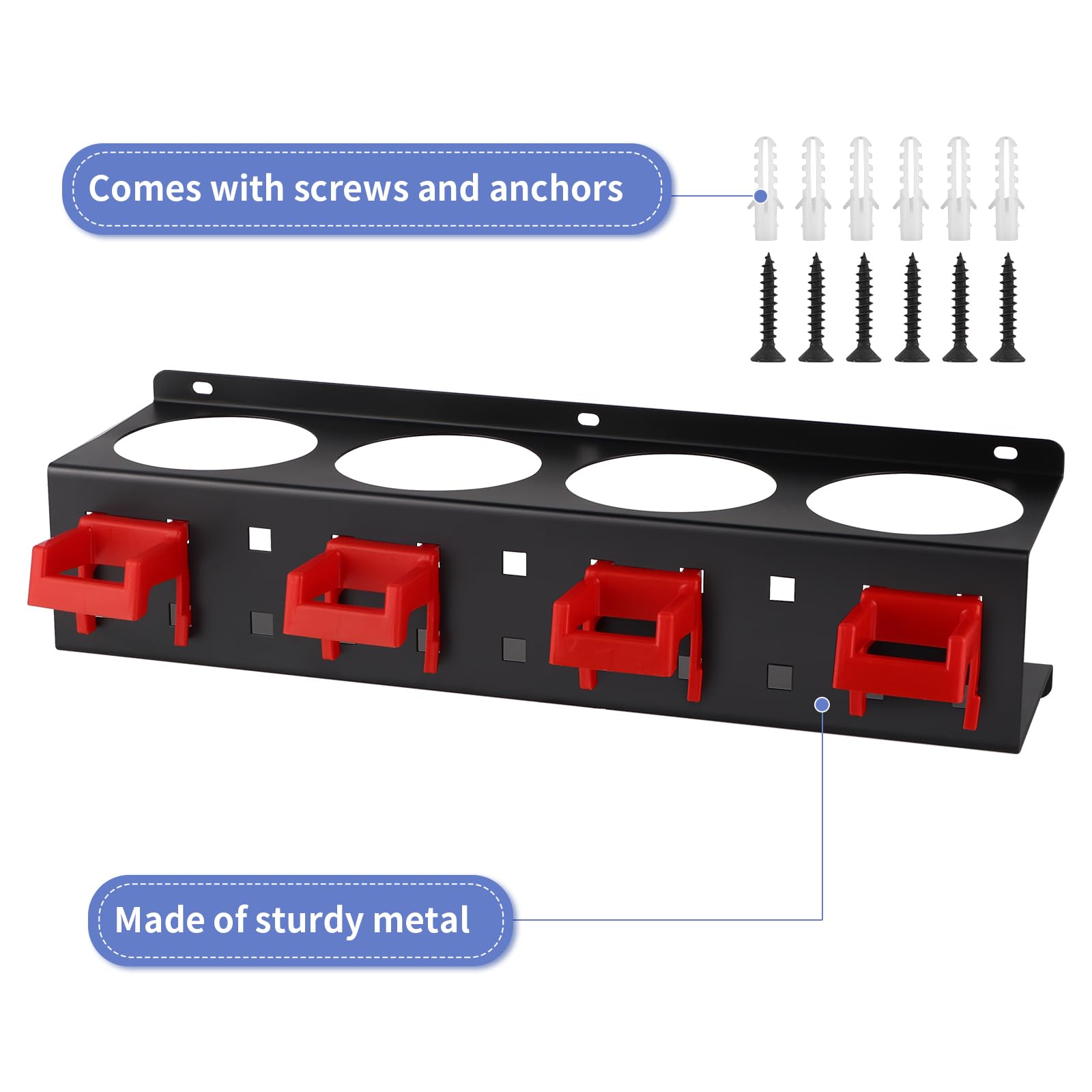 MOLIGOU wall mount screws and anchors included for quick installation.