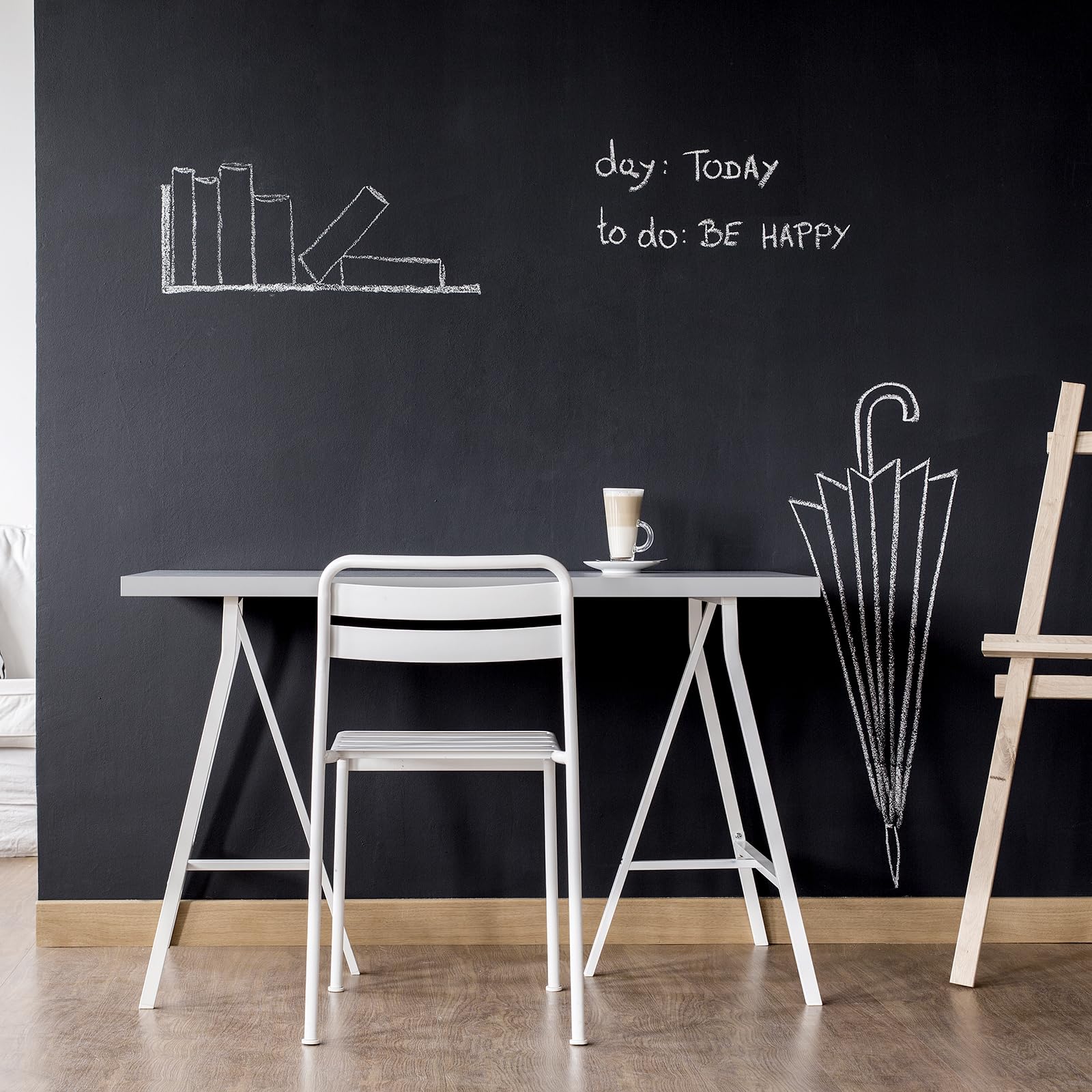 Mollor Chalkboard Paint Brush application shows easy brush-on finish for DIY projects.