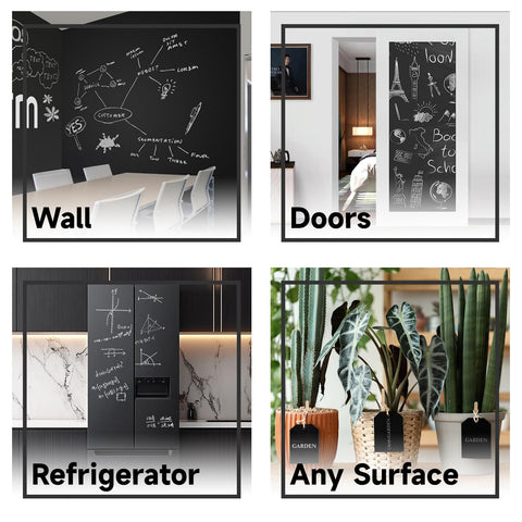 Mollor Chalkboard Paint wet-erase marker usage offers clean, vibrant writing.