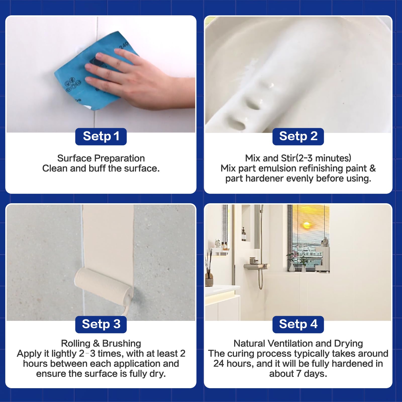Mollor tape and film used to create clean edges and protect areas.
