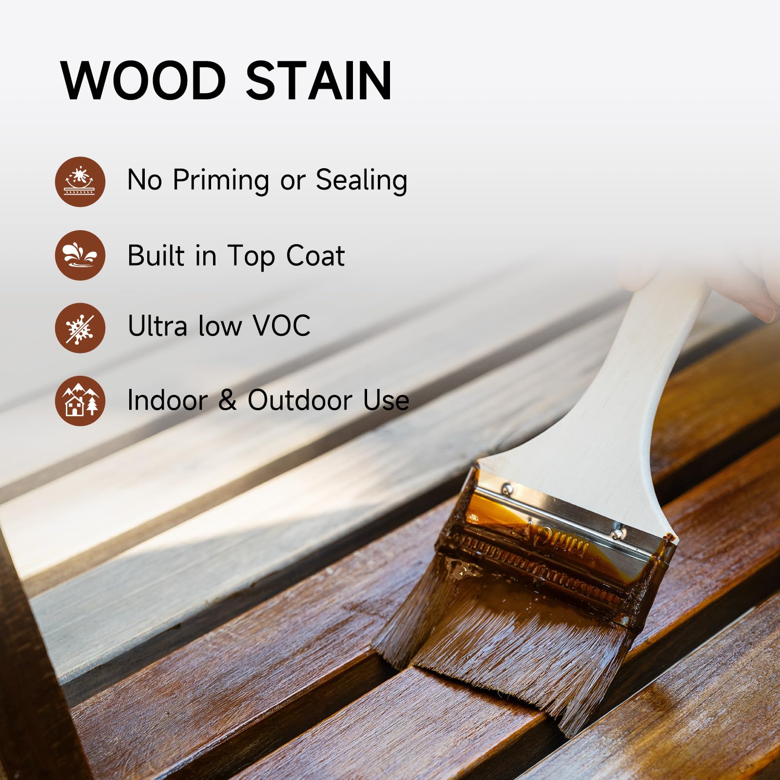 Mollor Teak Wood Stain color swatches Teak showing rich depth