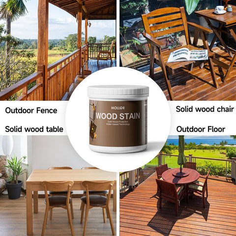 Mollor Teak Wood Stain highlights deep wood grain penetration