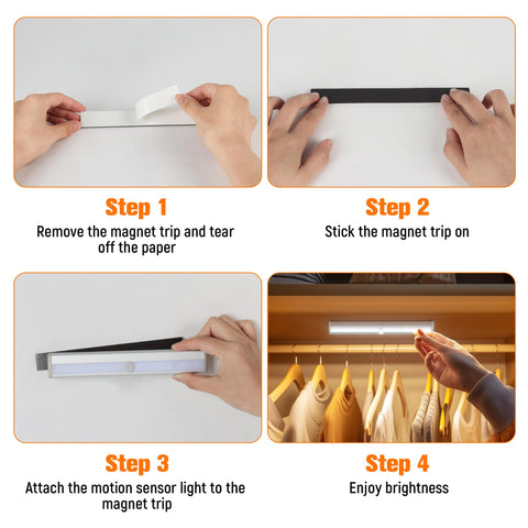 Easily replace four AAA batteries to keep lights ready.
