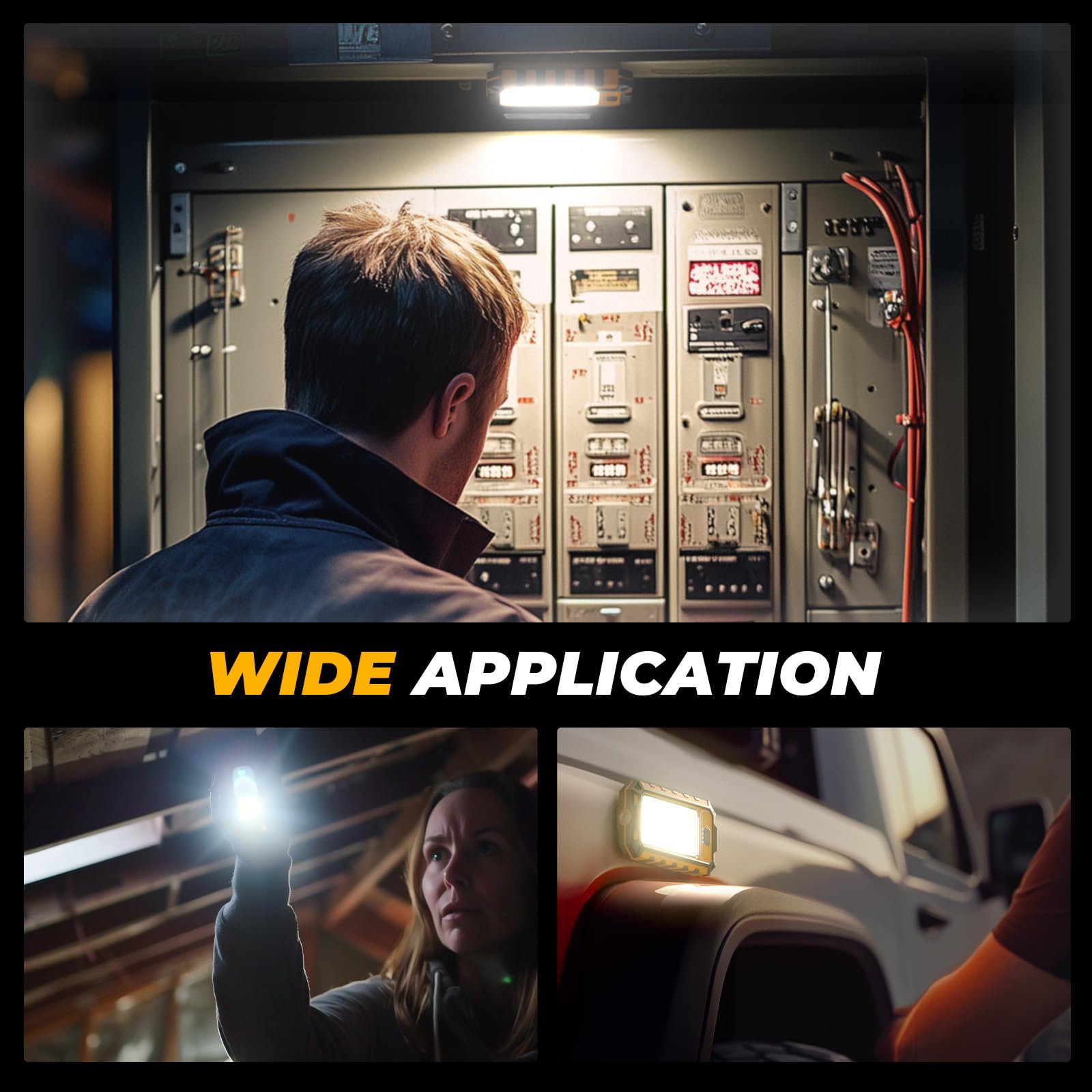 Molrebe compact work light held in hand for easy transport