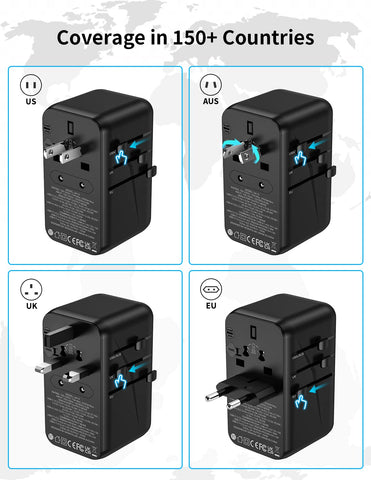 MOMAX GaN technology highlights compact profile suitable for carry-on packing.