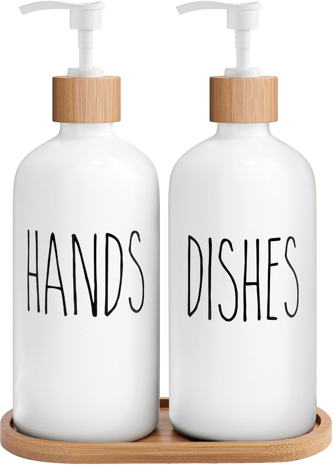 MOMEEMO hand and dish soap label helps prevent mix-ups on the sink.