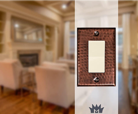 Monarch Abode 1-gang wall plate in pure copper adds timeless style to any room