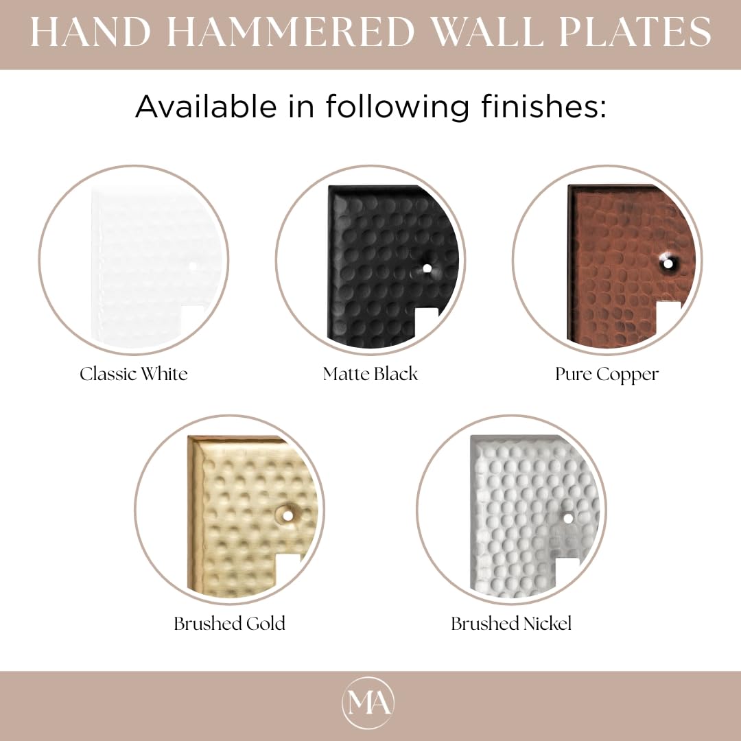Monarch Abode decorative wall plate complements Decora switches with a clean flush look