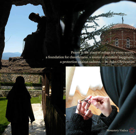 Monastery Vodoca prayer rope in prayer time use promotes calm focus and routine.