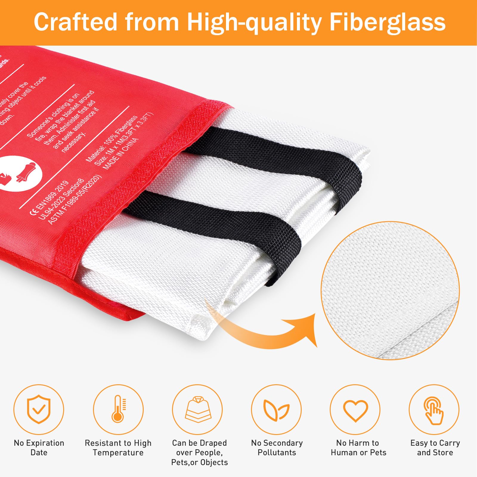 Mondoshop reusable fiberglass blanket with durable construction