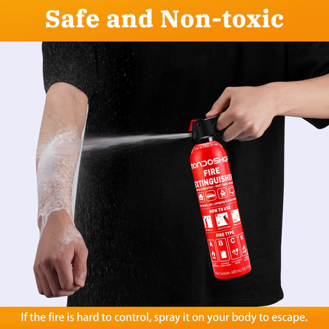 Mondoshop extinguisher with bracket ensures accessible mounting and quick reach.